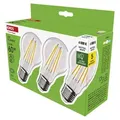 EMOS LED Lampe Edison A60 3er Pack, 3,8W Ersatz für 60W Glühbirne, A Klasse Vintage-Birne mit E27 Sockel, Helligkeit 806 lm, Neutralweiß 4000 K
