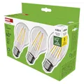 EMOS - LED-Glühbirne Filament A60 - A Klasse Vintage-Glühbirne - E27 Sockel - neutralweiß - 806lm - extra-sparsam, 3,8W (statt 60W Birne) - 50 000 Stunden - Winkel 300° - CRI min. 80-3er Pack