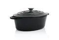 BBQ-Toro Bräter Gusseisen Cocotte, 4,3 Liter, schwarz, oval, Emaillierter Gusseisen Br, Gusseisen