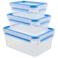 emsa Vorratsdose Clip&Close 3tlg. Kunststoff Blau