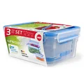 emsa Frischhaltedosen-Set CLIP & CLOSE transparent 0,55/1,0/2,2 l, 1 Set