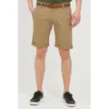 Indicode Chinoshorts IDTenefa Chino Shorts mit Gürtel braun S