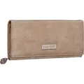 JENNIFER JONES Damen Geldbörse Geldbeutel Brieftasche Portmonee XXL Natur (1109)