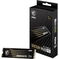 MSI SPATIUM M480 PRO SSD 2 TB – PCIe 4.0 NVMe M.2 interne SSD, 7400 MB/s Lesen & 7000 MB/s Schreiben, 3D NAND, integrierte Datensicherheit, Center – 5 Jahre Qualität (1400 TBW)
