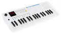 Classic Cantabile MINI-37 Keyboard - 37 Mini-Tasten - Stromversorgung über USB-C oder Batterien - 100 Sounds und Rhythmen - USB-MIDI - Lautsprecher und Kopfhörerausgang - weiß-blau