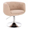 SVITA PANAMA Cocktailsessel Club-Sessel Lounge Sessel Barsessel Stoff Beige