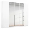 Rauch Möbel Drehtürenschrank Rauch Alabama, Silber, Weiß, Metall, 6 Fächer, 226x229x54 cm, Blauer Engel, Goldenes M, BQ - Bündnis für Qualität, Made in Germany, DIN EN ISO 50001, Schrankfront mit Spiegel, Schlafzimmer, Kleiderschränke, Drehtürenschränke