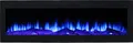 Elektrokamin Cortina 110 cm breit Schwarz mit Heizfunktion, 3-farbigem Gluteffekt und Fernbedienung