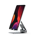 SATECHI R1 Faltbarer Tablet Ständer aus Aluminium, verstellbare & rutschfeste Handyhalterung für iPhones, Elegantes Design, universell kompatibel mit Tablets & Smartphones bis zu 13 Zoll – Space Grau