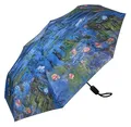 VON LILIENFELD Regenschirm Taschenschirm Claude Monet Seerosen Kunst Windfest Auf-Zu-Automatik Stabil Leicht Kompakt