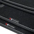 teileplus24 EF208 Fußmatten Gummimatten Exclusive-line Design kompatibel mit VW Tiguan 2 AD1 2016-2024, Naht:Silber