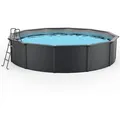 Steinbach Stahlwand Swimming Pool Set "Nuovo de Luxe",anthrazit / silbergrau,Ø 360 x 120 cm