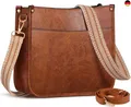 ISEYOU Umhängetasche Damen, Crossbody Bag Damen Weich PU Leder mit Zwei