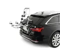 Fabbri E-Bike Transport Rack für 2 Elektrofahrräder, 45 kg Traglast, Aluminium, Einfache Schnappmontage, Pkw Heck