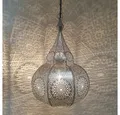 Casa Moro Deckenleuchten Orientalische Lampe Layoune Silber mit E27 Fassung, Baldachin &Kette, ohne Leuchtmittel, Geschenk Muttertag Ostern Deko Leuchte LN3020