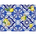 K&L Wall Art Fliesenaufkleber "Sizilianisch-blau mit Zitronen", selbstklebend