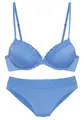 Bügel-Bikini, mit leichter Wattierung, Gr. 38 - Cup D, jeansblau Cup D