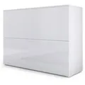 Vladon Kommode, Weiß Hochglanz, Holzwerkstoff, 92x72x35 cm, Wohnzimmer, Kommoden & Sideboards, Kommoden