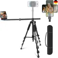 Overhead Stativ Handy Flexibel, 180cm 360-Grad-Winkel Verstellbar Handyhalterung
