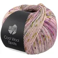 Wolle Kreativ! Lana Grossa - Cool Wool Spots 5003 creme dunkelfuchsia dunkelgrau