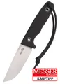 Schnitzel Universalmesser Schnitzel TRI feststehendes Outdoormesser, G10, schwarz, (1 St), rostfrei, robust, Scheide inkl.