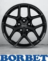 4x Borbet Y 7,5X17 5/114,30 ET47 Black Glossy