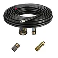Rohrreinigungsschlauch Set 3-Teilig für Kärcher Workzone Aldi Craft HD HDS und andere - Anschluss 1/8" AG : M22 x 1,5 IG & Bajonett-Adapter & rotierende Rohrreinigungsdüse (10 Meter)