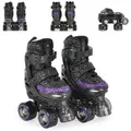 Byox Rollschuhe Rollschuhe Sparkle, PU-Räder, verschiedene Größen, ABEC-5-Lager, PU-Bremse lila Gr. 34-37