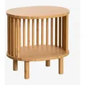 Runde Beistelltisch - Divit Ri83 - Naturbambus - Ø41,5 X H40 Cm - 2 Regale