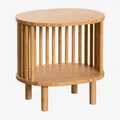 Nachttisch Beistelltisch aus Bambus 2 Ablagen 41,5 x 40 cm RI83 naturbelassen