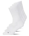 Snocks Hohe Kompressions Laufsocken 4 Paar - Funktionssocken Herren Damen - Atmungsaktive Tennissocken - Sportsocken ohne Verrutschen - Gemütlich und weich - Gr. 35-38 - Farbe Weiß