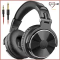 OneOdio Pro-10 Schwarz DJ Kopfhörer mit 50mm Treiber, Abnehmbares Kabel, für PC