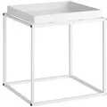 tectake Beistelltisch, Weiß, Metall, Beton Optik, 40x44x40 cm, Wohnzimmer, Wohnzimmertische, Beistelltische