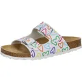 Lico Damen Pantoletten Bioline Heart, Weiß, 39 EU - Weiß - 39