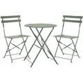 Svita Bistro-Set, Türkis, Metall, 2-Sitzer, rund, Balkonmöbel, Balkonmöbel-Sets