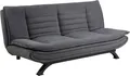 Schlafsofa - Dunkelgrau - Mikrofaserbezug - Schlaffunktion