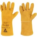 STAHLWERK Schweißer Handschuhe aus hitzebeständigem und robustem Echtleder