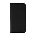 JT Berlin Bookcase Tegel Echtleder Hülle kompatibel mit Apple iPhone 16 (Premium Flip-Case, Standfunktion, EC-Kartenfächer, Magnetverschluss) schwarz