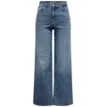 ONLY Weite Jeans ONLMadison (1-tlg) Plain/ohne Details blau L