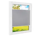 Plissee Klemmfix [Grau, 75x220 cm] ohne Bohren für Tür & Fenster, Faltrollo mit einfacher Montage/Bietet optimalen Sichtschutz und Privatsphäre, idealer Sonnenschutz