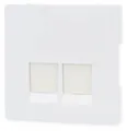 Merten Zentralplatte für Schneider Electric-Connector 2fach, Lotosweiß (MEG4572-6035)