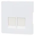 Merten Zentralplatte für Schneider Electric-Connector 2fach, Lotosweiß (MEG4572-