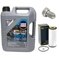 Motoröl Set 5W-30 5 Liter + Ölfilter + Ölablassschraube für Audi Seat Skoda VW