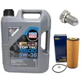 Motoröl Set 5W-30 5 Liter + Ölfilter + Ölablassschraube für Audi Seat Skoda VW