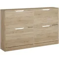Vicco Schuhkipper, Sonoma Eiche, Holzwerkstoff, 8 Fächer, Rechteckig, 116.6x72.5x22 cm, Garderobe, Schuhaufbewahrung, Schuhschränke