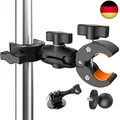 UNSTINCER 3-in-1 Action Cam Halterung für 15~44mm Stangen, Super Klemme 1/4"-20
