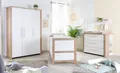 roba® Babyzimmer-Komplettset Malo 3-teilig, (Set, Kinderbett 70 x 140 cm, Wickelkommode, Kleiderschrank), aus Holz mit Metallgriffen