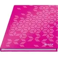 Leitz WOW Notizbuch A5 kariert mit Hardcover 46281023 160 Seiten 80 Blatt Pink
