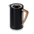 ADLER-Metallkessel 1,5 l, Kabelaufwicklung, Edelstahl, schwarz