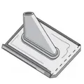 BBZ60 - Bleiblechziegel mit Zinkblechstutzen, 410x410 mm, 60 mm Durchmesser